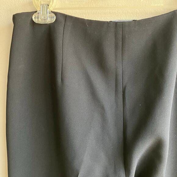 Theory Black Crepe Flare Leg Pants Size 8 Office Business Academia Preppy Work - Picture 9 of 11
